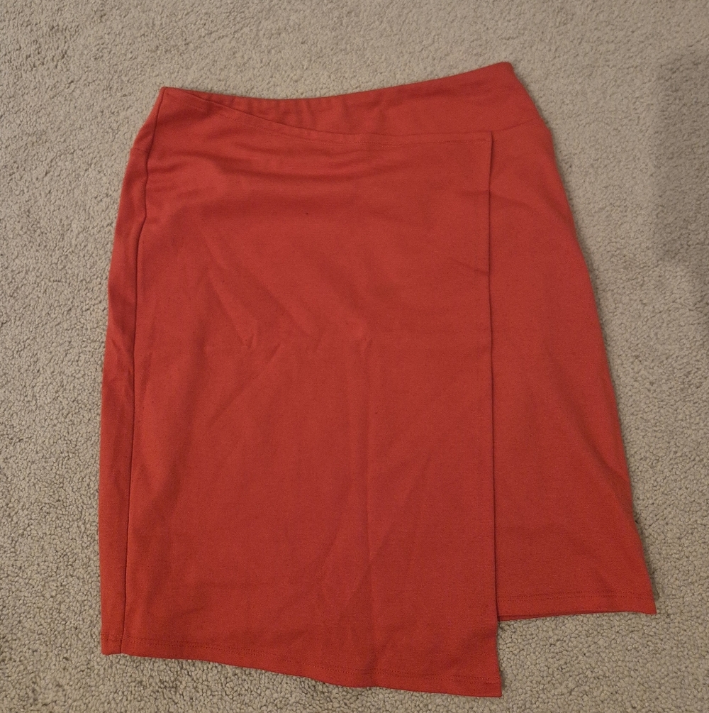 14th & Union Vibrant Red Pencil Skirt